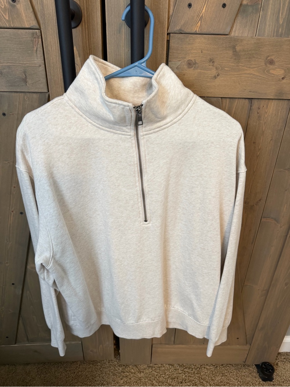 Women’s Half-Zip Pullover Sweatshirt - Cream NWOT